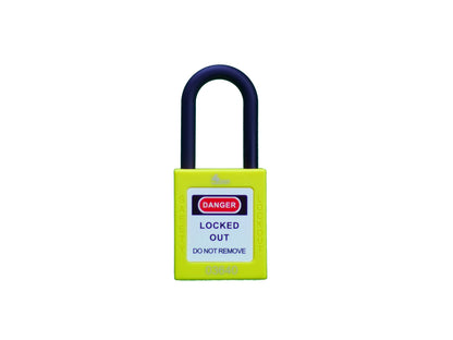 Veiligheid Lock out (LOTO) Hangslot Nylon 38mm - Geel - 4SafeIndustry